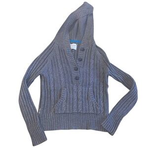 Vintage y2k early 2000s Aeropostale Bella Swan core cable knitted hooded sweater